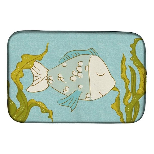 Carolines Treasures Carolines Treasures BB8545DDM Blue Fish Dish Drying Mat BB8545DDM - main